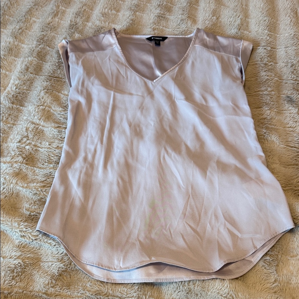 Express Women's Soft Grey Blouse